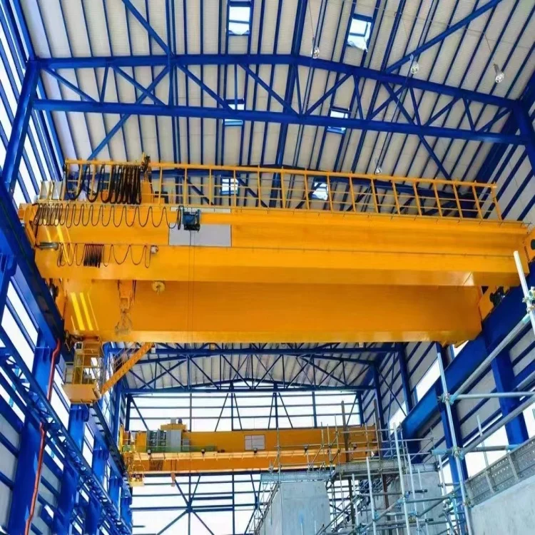 New 500 Ton Double Girder Beam Electric Overhead Traveling EOT Bridge Crane 20m Lifting Height for Farm Manufacturing Plant