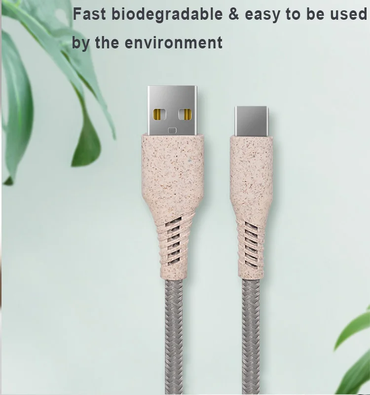Wholesale Custom box bulk biodegradable Micro  type c 1m charger usb cable for iphone