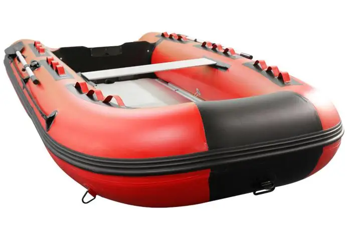 4.3M  inflatable rescue boat taking 6 persons driving in lake, river and offshore sea