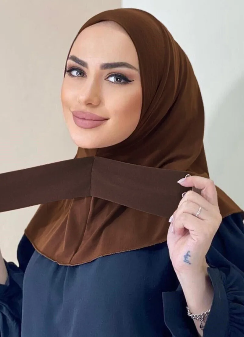 Wholesale 2022 Summer Plain Muslim Hijab Cap Hat Women Instant Scarf Hijab Tie