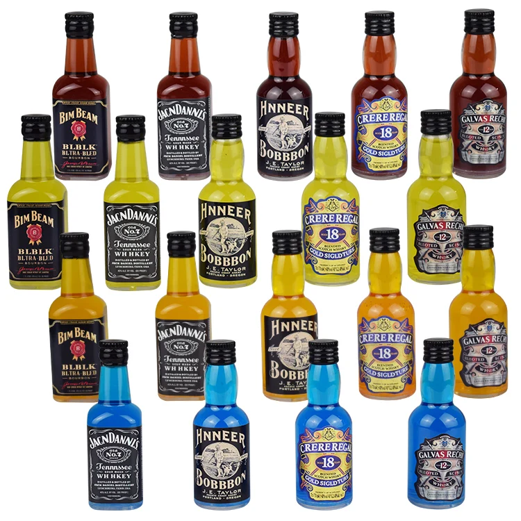 Cake Topper Hot Sale Gifts Plastic Toys Mini Drink 12 models Wine Bottles Shop Pub Bar Party Decoration