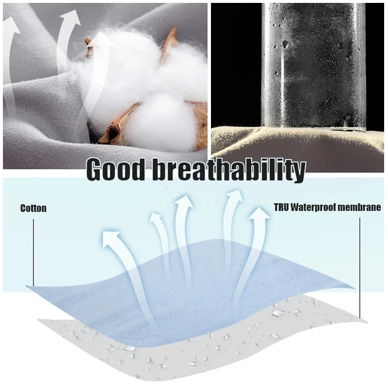 Водонепроницаемое покрывало для кровати пылезащитный противообрастающий Матрас протектор шлифовальный дышащий покрывало на матрас для кровати защита 160x200 см