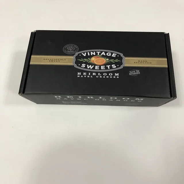 Cheap foldable corrugated cardboard carton box for  Sweet Sunrise   oranges  packaging