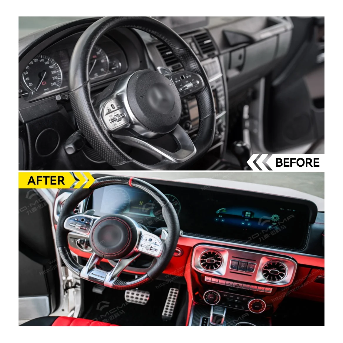 New product g class modification kit for G300 G350 G500 G550 G63 w463 to w464 interior upgrading
