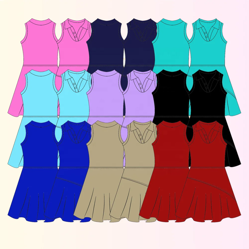 KERUI Trendy Wholesale 77% Nylon and 23% Spandex Girls Dancing Sleeveless Solid Color Yoga Dress