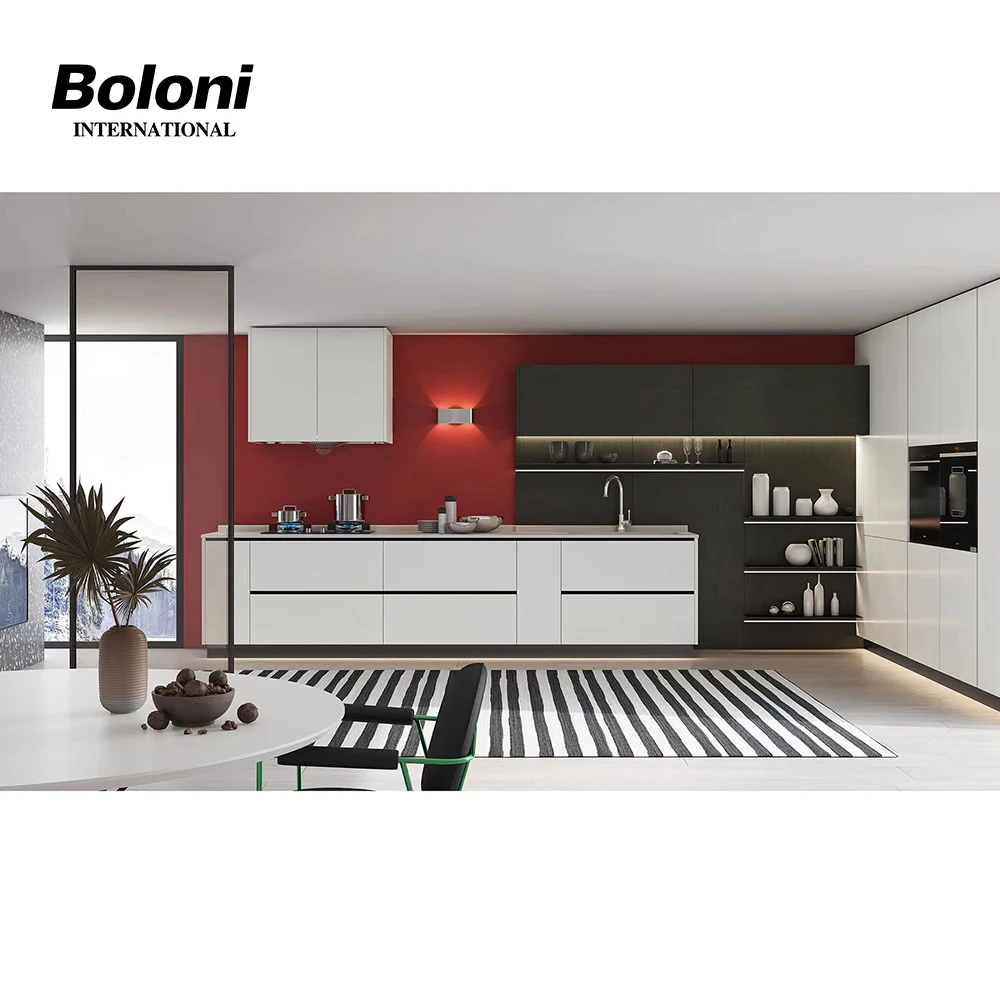 Boloni From Pakistan Set Customization Solid Wood Wholesale Dining Room Wine Cabinet Fiber Kitchen Cabinets