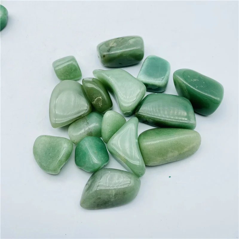 Natural stone green aventurine polished tumble gravel stone for decoration