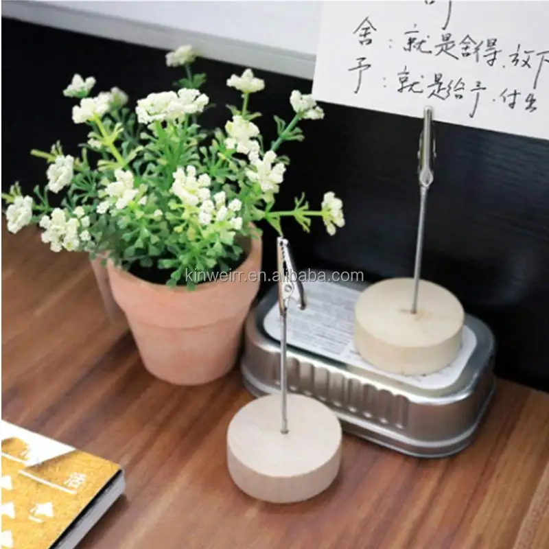 China Factory Custom Wood Memo Note Photo Clip Holder