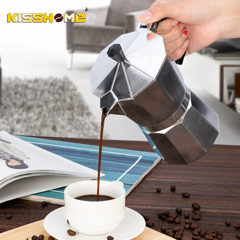 Moka Cafetera Espresso Accessories Coffee Machine High quality Italian Anise Pot Aluminum 3 Cups 150ML Coffee Maker Mocha Pot