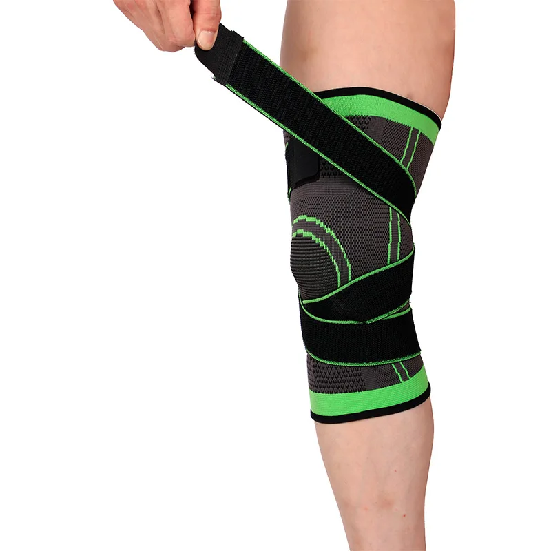 Лидер продаж, нейлоновая вязаная защита колена, регулируемая компрессионная поддержка колена