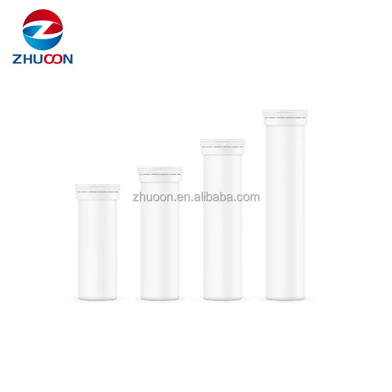 Custom Logo Plastic Container Moisture Proof Effervescent Vitamin C Tube Bottles Candy Package Tube