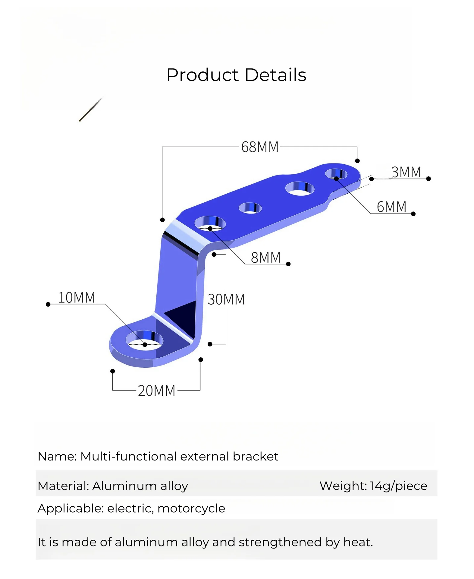Aluminum Alloy Motorcycle Modification Accessories Head Light Brackets Rearview Mirror Lamp Bracket Extension Bracket