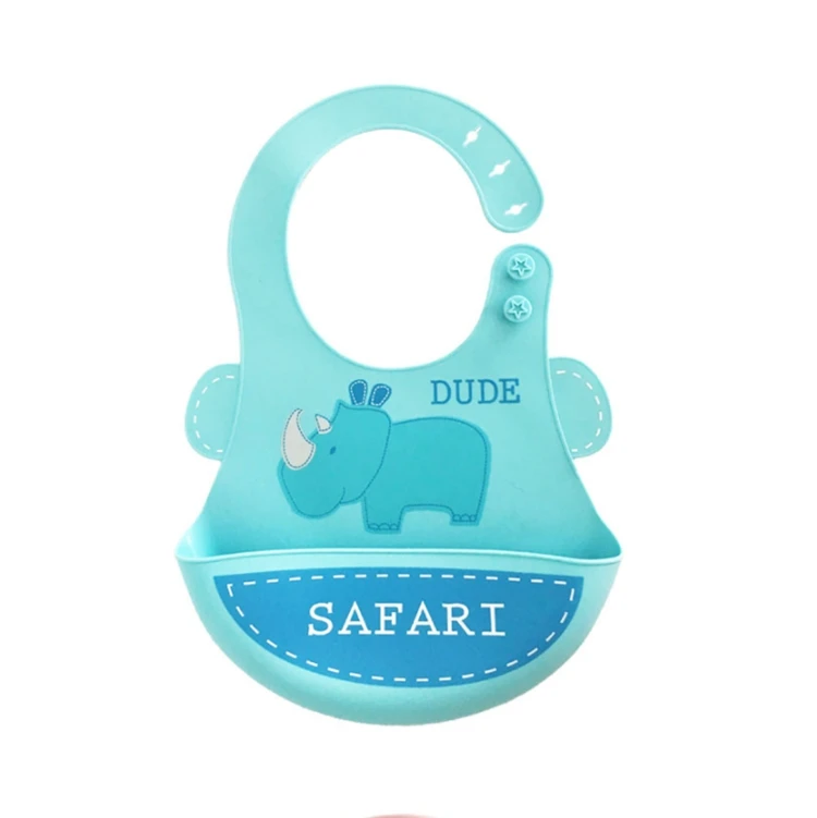 OKSILICONE Silicone Easily Clean Baby Bib Comfortable Waterproof Adjustable Baby Bibs for Baby Feeding Use Washable Bibs