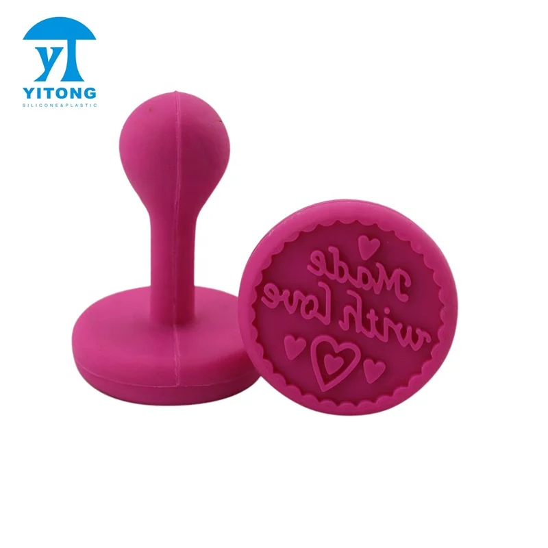 Customized Food Grade Silicone 3D Biscuit Stamp, Homemade DIY Silicone Baking Decorating Cookie Stamp Mold Kitchen Baking Tools