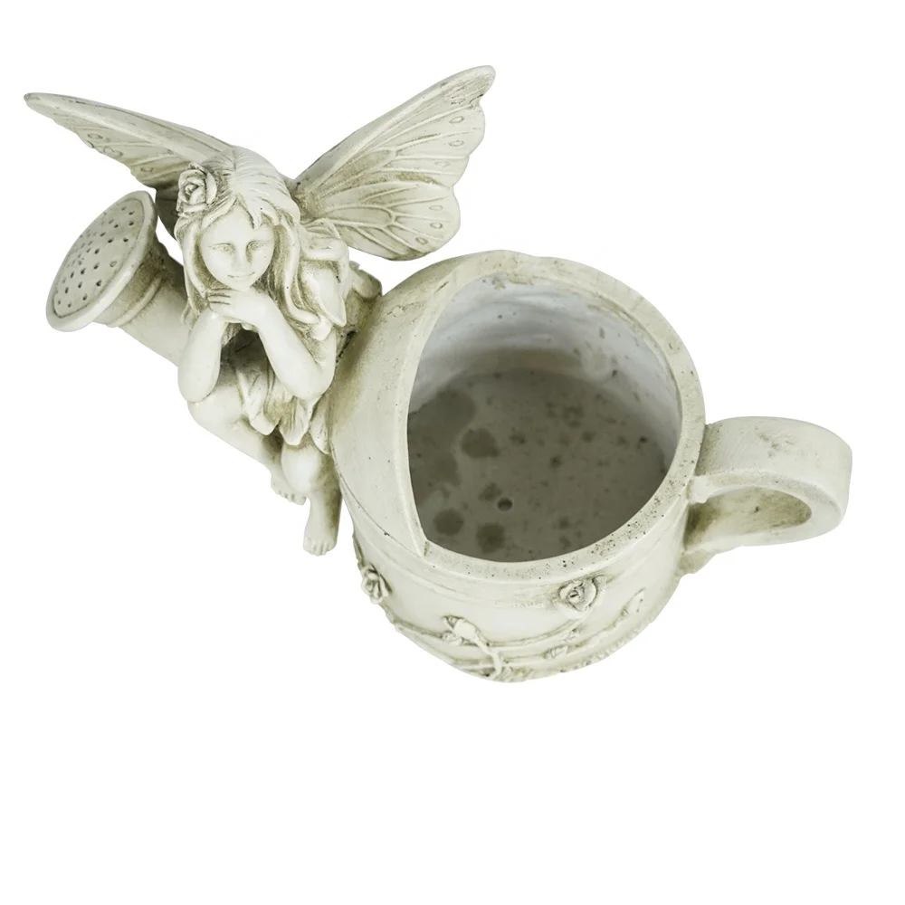Garden ornament indoor and outdoor flower pot decoration Resin fairy kettle shaped planter