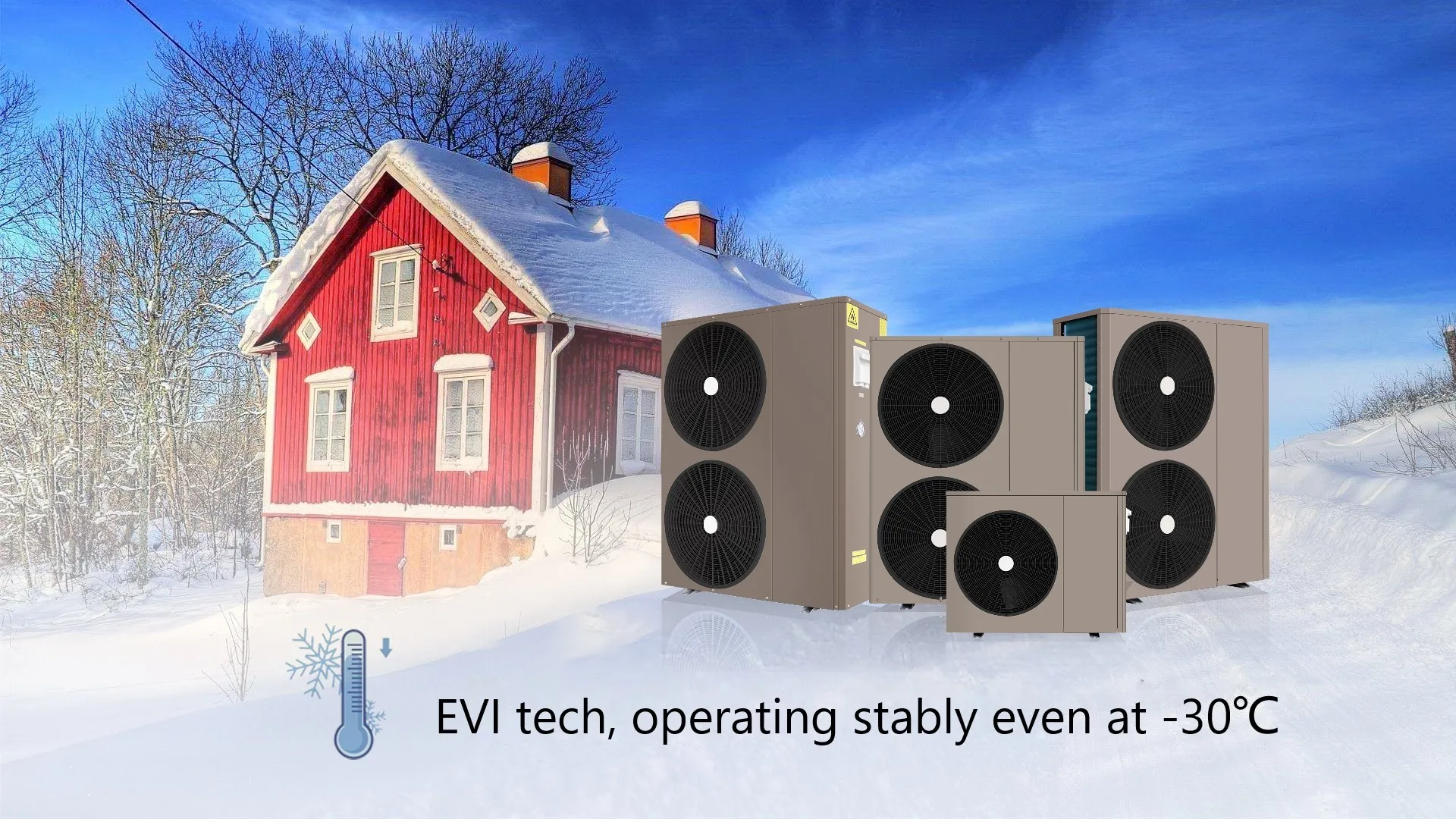 Air to Water Heat Pump Water Heater heating system for home