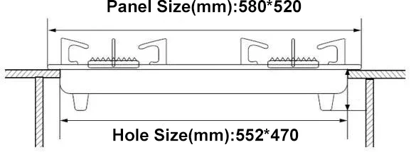Black Stainless Steel Built In 3+1 Ceramic Cooker Kitchen LPG NG Gas stove Cooktops Sabaf And Infrared Burner Stove
