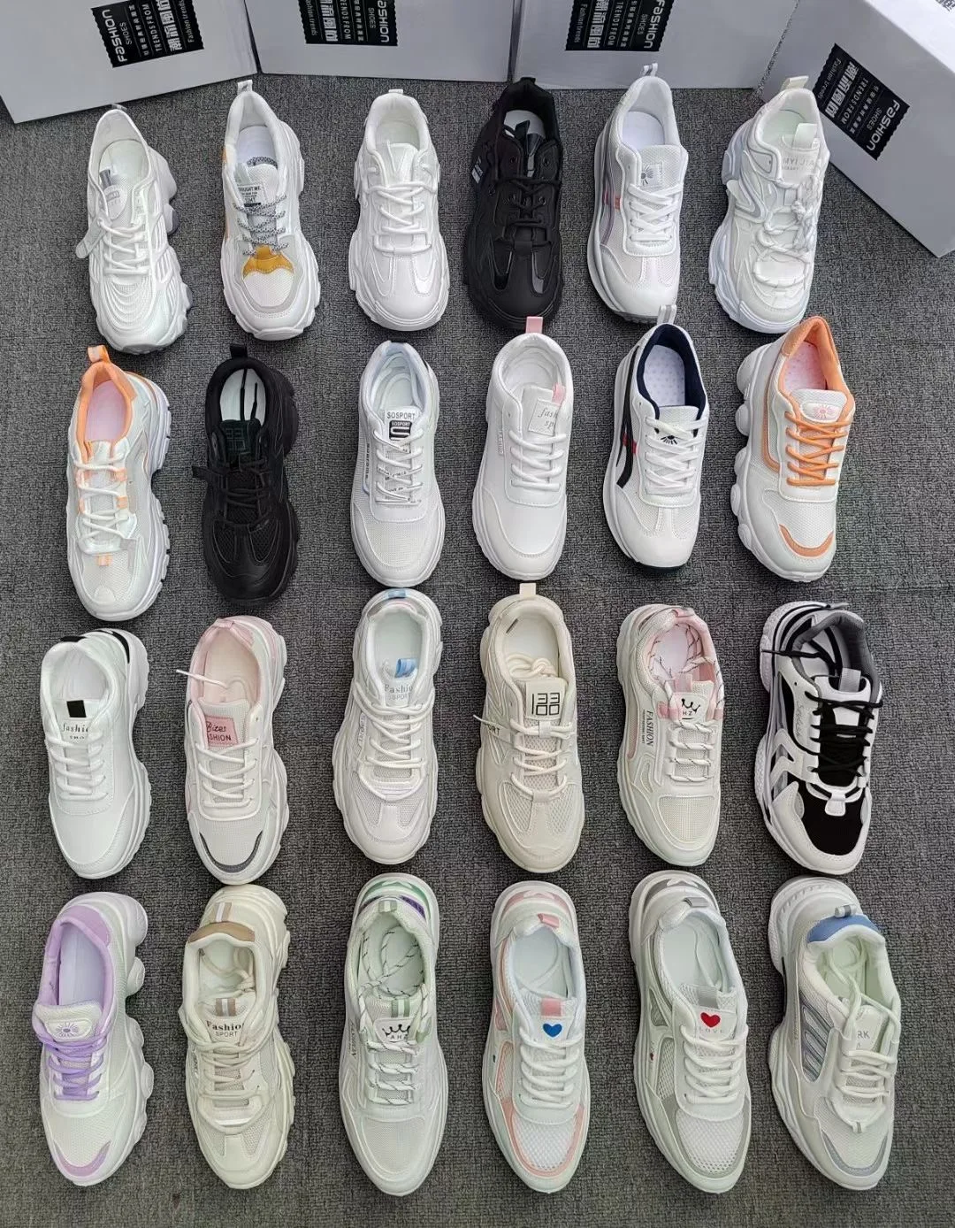 Clearance cheap wholesale Fashion women sport shoes casual running shoes breathable Lace-Up sneakers for women stock shoes