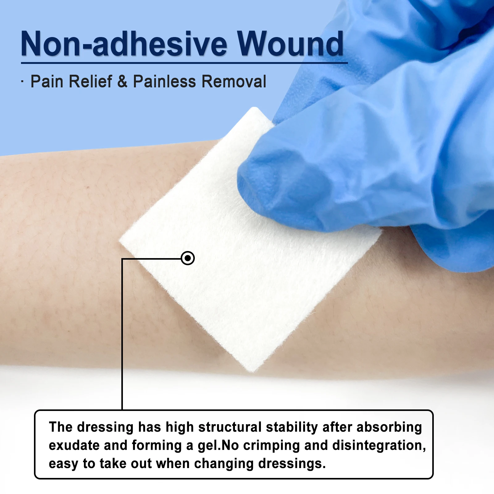 Risened OEM Custom Size 20*30cm Calcium Alginate Wound Silicone Foam Dressing Functional Medical Dressing