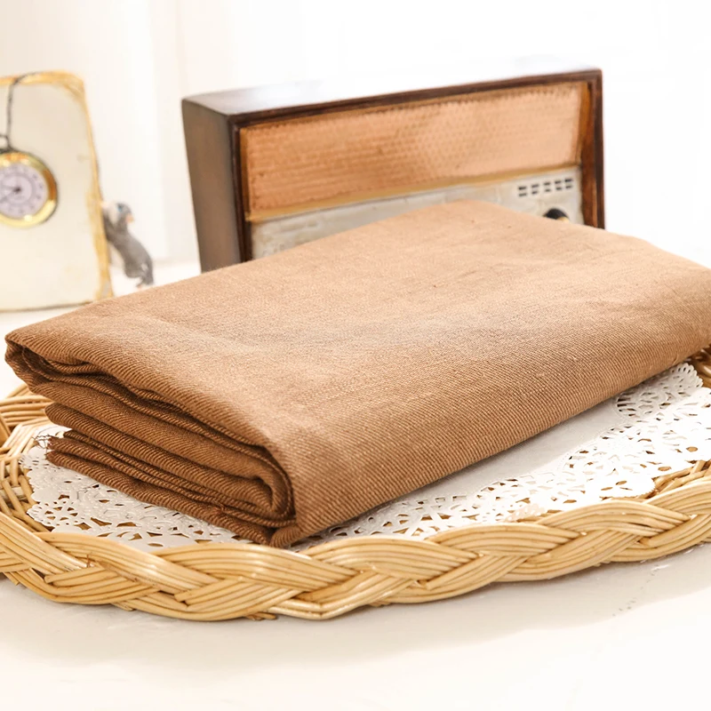 
Woven shirt material plain dyed cotton hemp twill fabric for clothing 