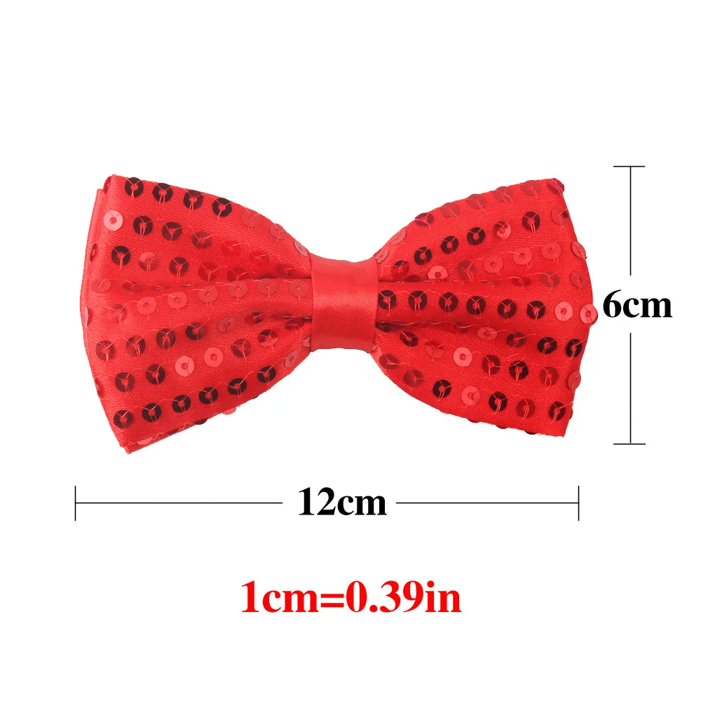 Male Formal Occasion Fashion Adjustable Length Polyester Bowtie Men Tuxedo Shiny Sequin Bow Ties