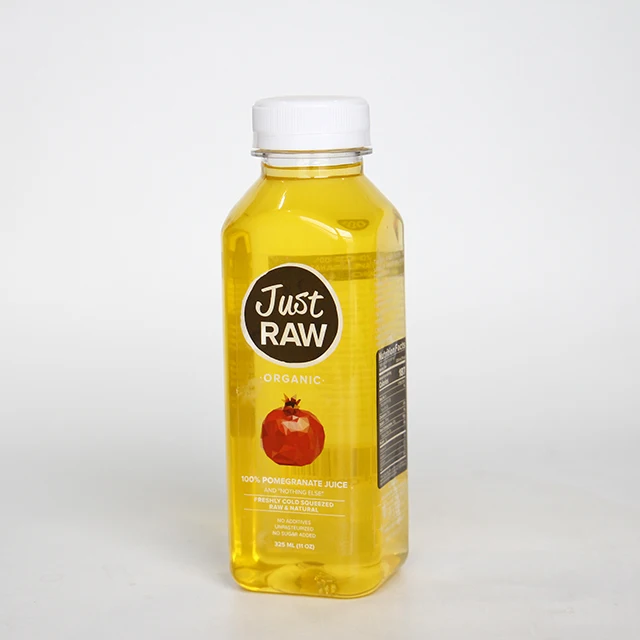 Custom Private Label 16 oz Empty BPA Free PET Plastic Beverage Juice Smoothie Water Bottles with Cap