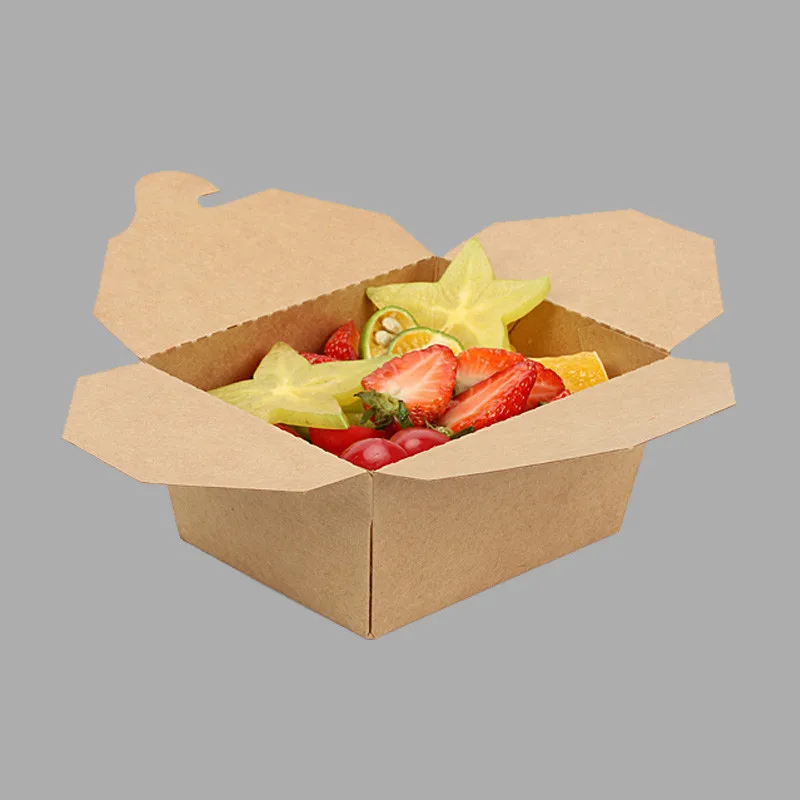 20 Years Factory Price Food foldable kraft tray Box Fries Chips Packaging Box Wedding Gift Packing Box With Clear Window