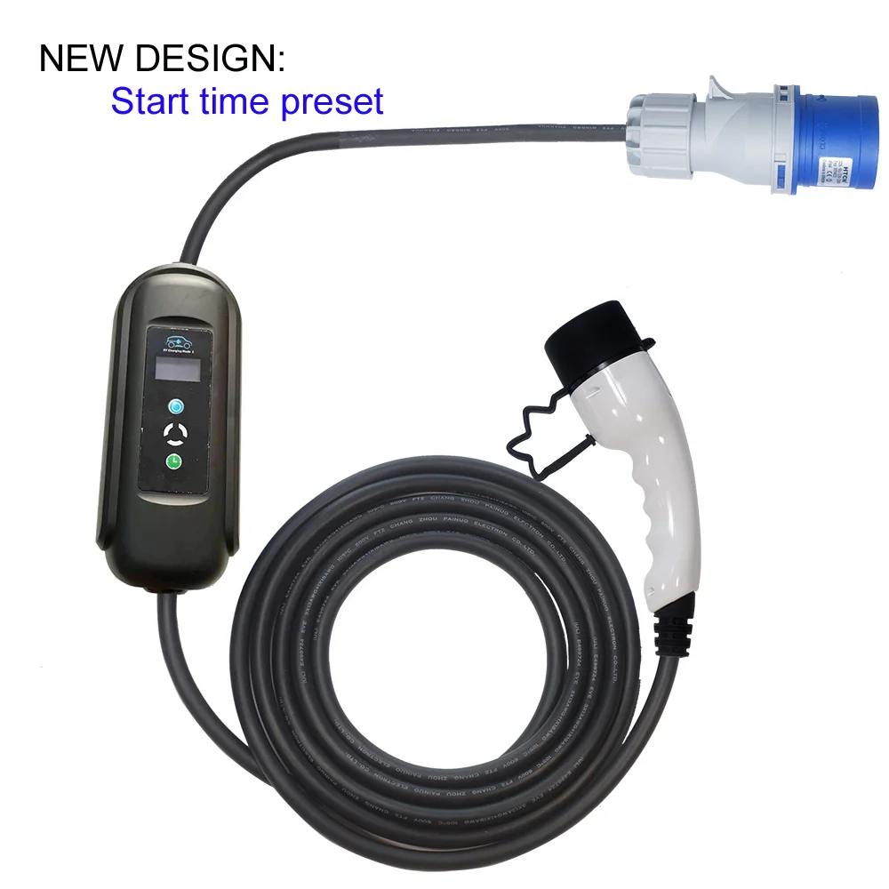 
Новый дизайн, электрическое автомобильное зарядное устройство с временем закрепления 8A 10A 13A 16A 220V Ev зарядное устройство 