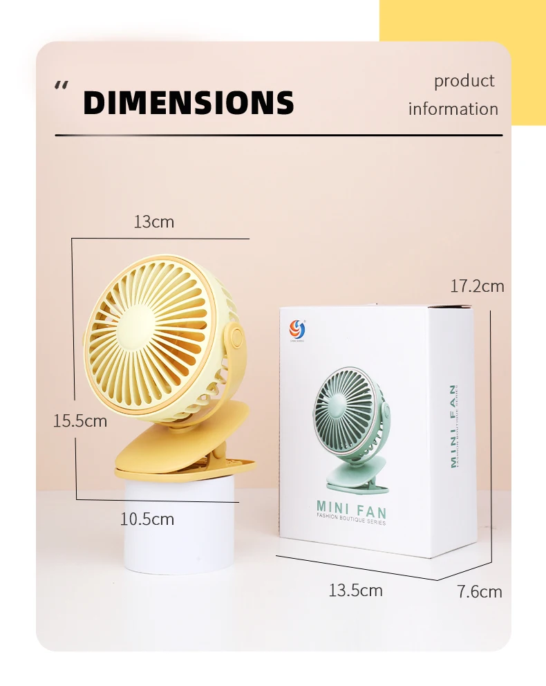 Small Rechargeable Battery Fans 360 Degree Oscillating Electric Fan Usb Charger Portable Clip On Desk Mini Fan
