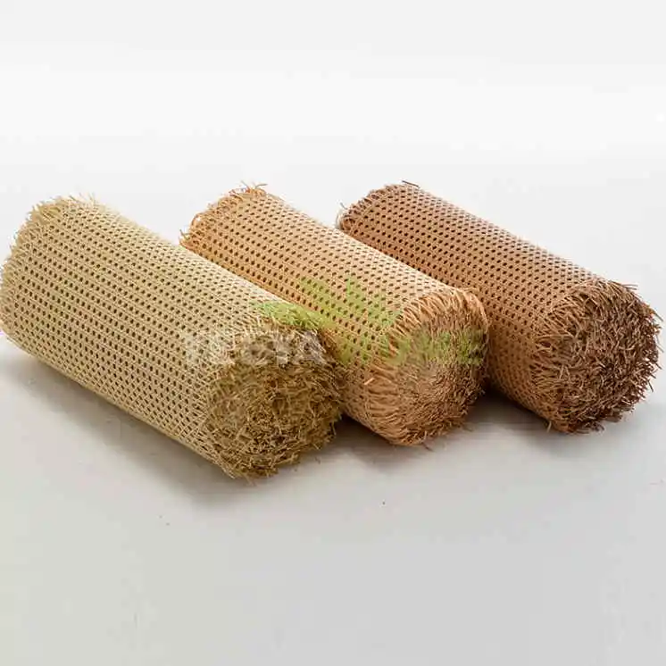 Durable Synthetic Fiber Fine Open Mesh Plastic Rattan Roll Synthetic Rattan Weaving Material