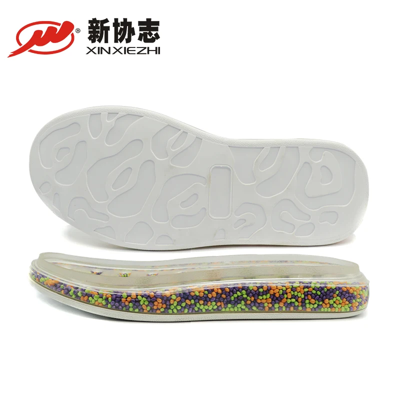 Xinxiezhi Suela Air Cushion TPR Soles For Shoes Colorful Bead Shock Absorption Fitness Casual Spore Shoe Sole
