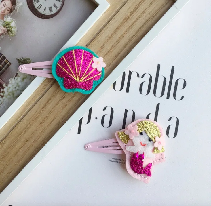 
under the sea hair clips girls felt hair clips baby mermaid hair clips 