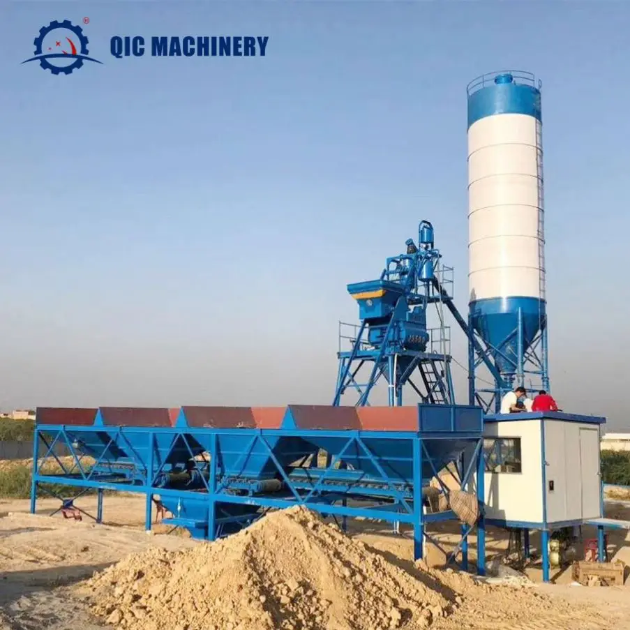 QIC лучшее качество мини цементный завод 25 м3/ч Мини бетонный для продажи