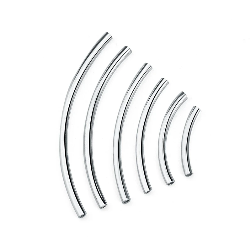 Hot Sale 925 Sterling Silver Hollow Tube DIY Jewelry Bracelet Accessories Sterling Silver Tube
