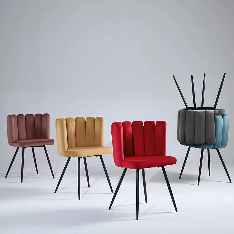 Nordic light luxury small dining chair creative shell computer chair living room study chairs