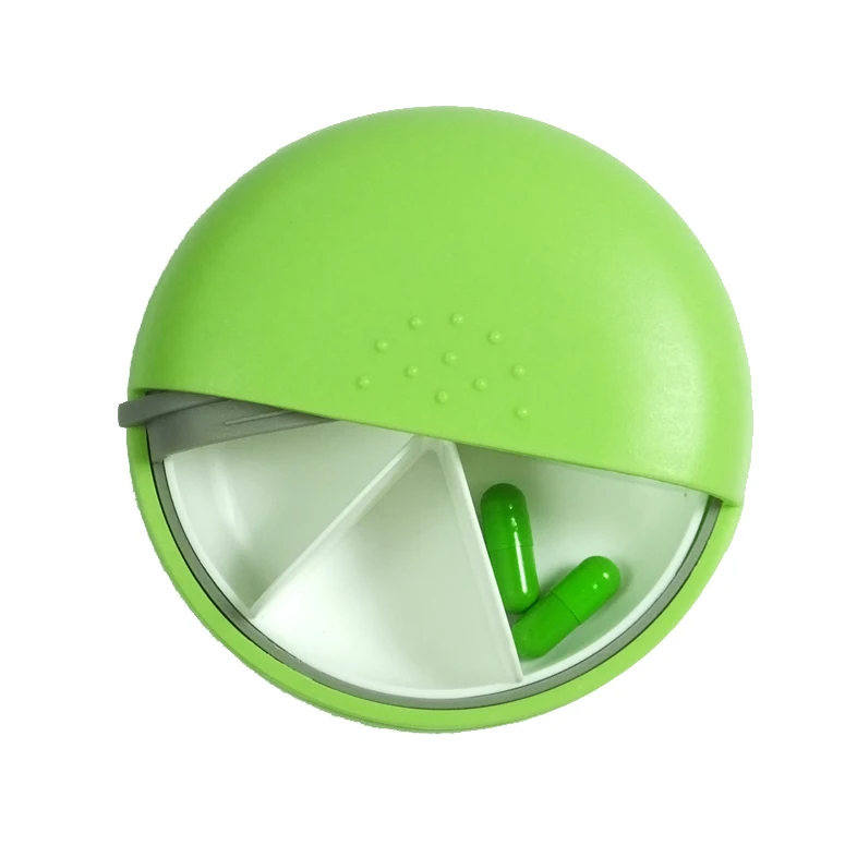 6 Compartment Pill Box, Dispenser Organizer Storage Case,  Portable Daily Marked Medicine Reminder