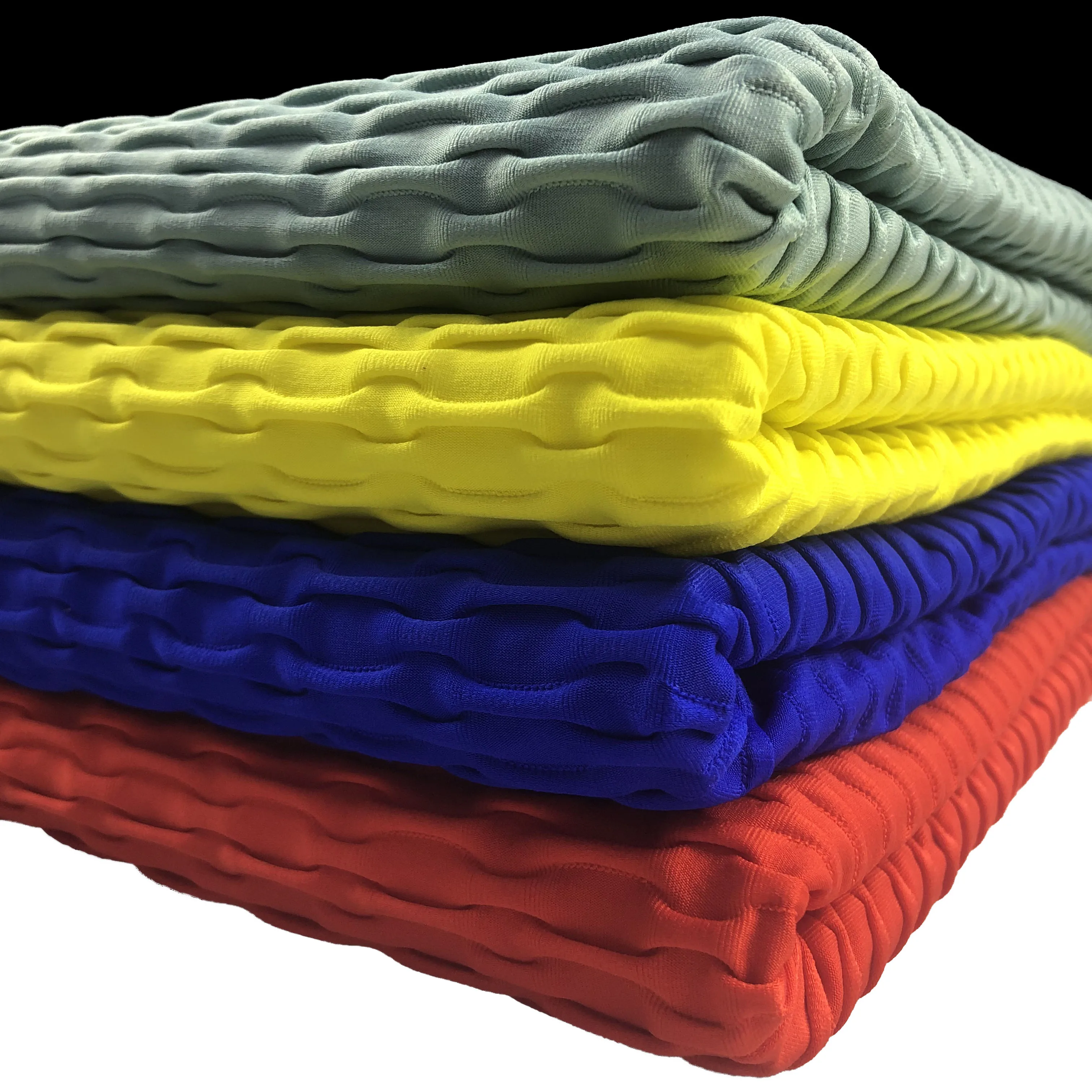 fashion seersucker nylon 80 spandex 20 uneven textured jacquard fabric for fitness leggings