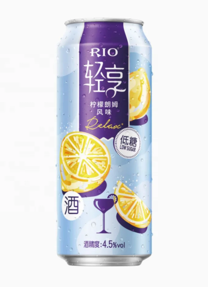 2022 New hot product RIO premade cocktail alcoholic beverages 4.5% Vol lemon rum flavored with low sugar 500ml CLUB BAT KTV