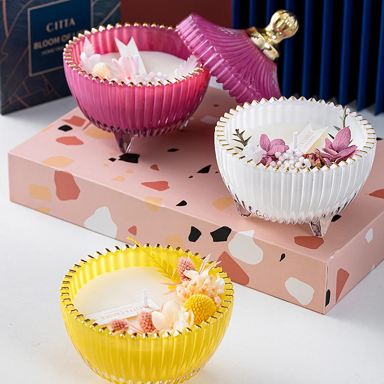 2022  Stress Relief Aroma special style SCENTED CANDLES decoration creative luxury cup small scented candles for office