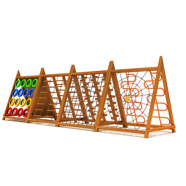 Montessori wood playground kids playground outdoor  wooden climbing equipment for kids