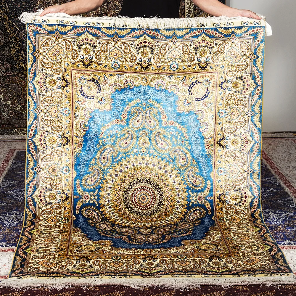 4X6ft Handmade chinese silk center carpets rug tapijten living room