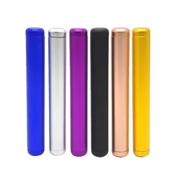 JTX650 Portable Aluminum Alloy Cigar Tube Exquisite Polished Cigar Case Single Pipe Smoking Set Cigar Cover Storage Tube