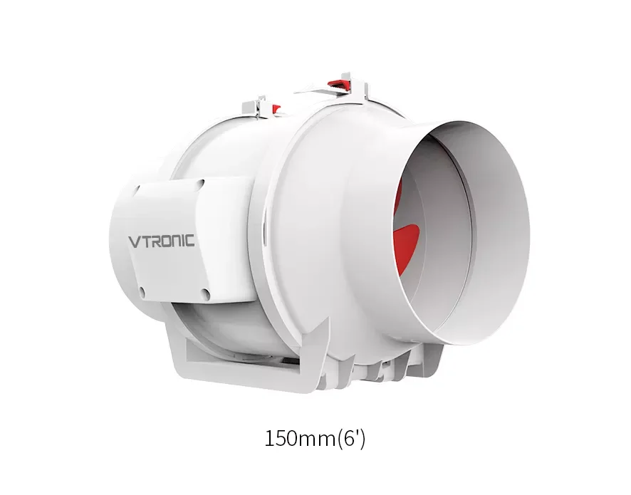 6 inch inline Duct Fan Quite In line Duct Booster Hydroponics Exhaust Blower Fan
