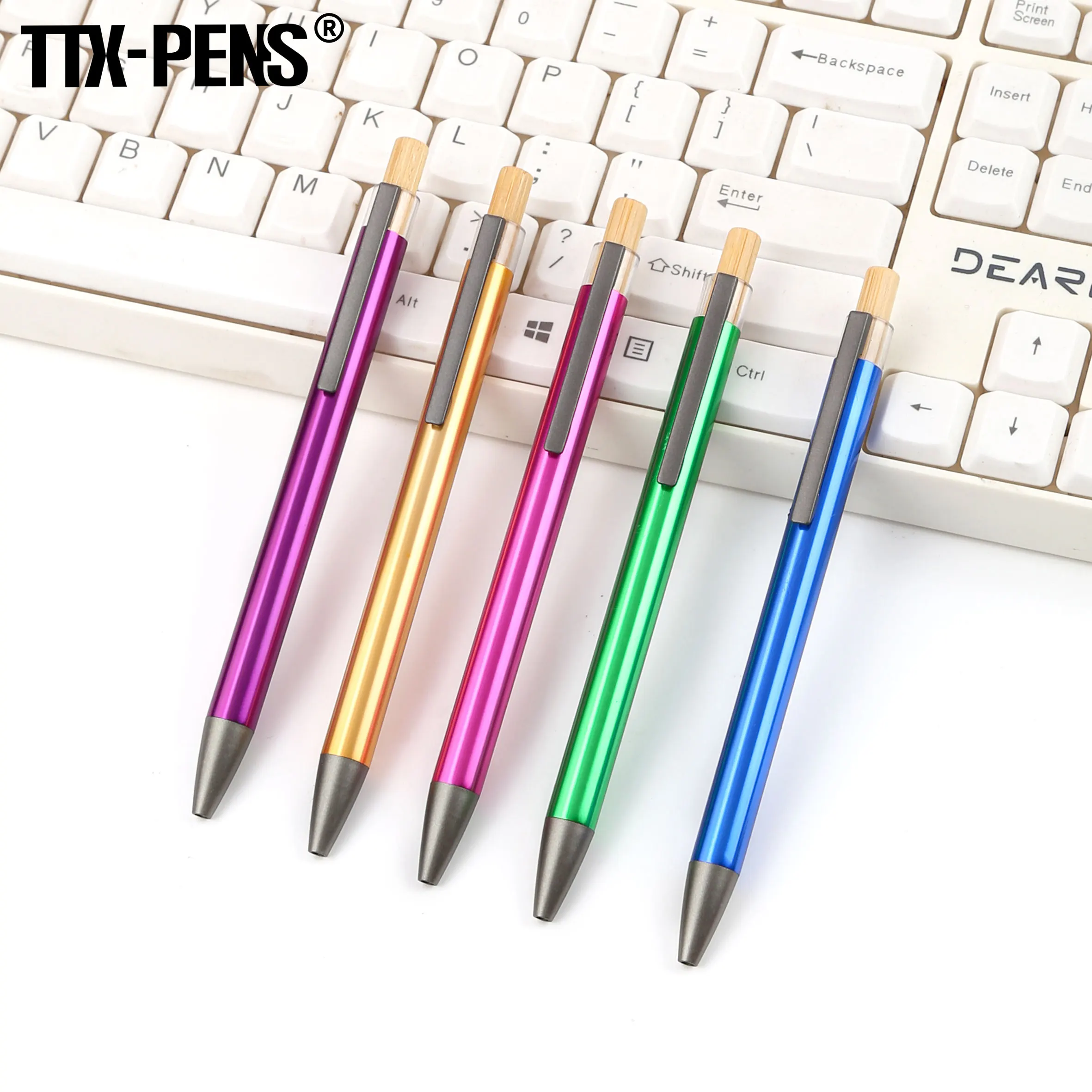 TTX hot sell promotional color gift pen custom metal pen plastic ballpoint pen for women