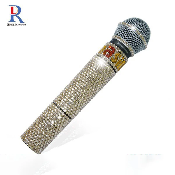 Самый продаваемый беспроводной микрофон со стразами для профессиональной аудиосистемы караоке