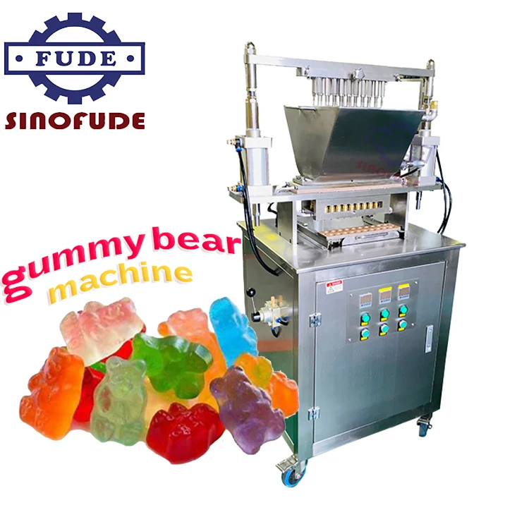 Small Automatic Gummy Bears Candy Processing Machine 100% Natural Gummies Candy Moulding Machine