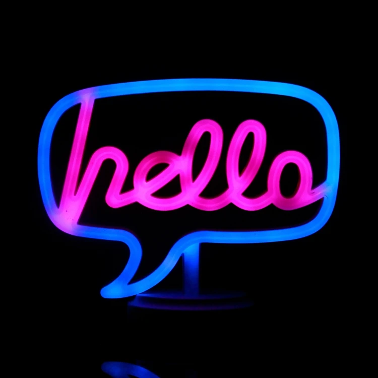 
custom battery neon light up letters night light for baby rooms 