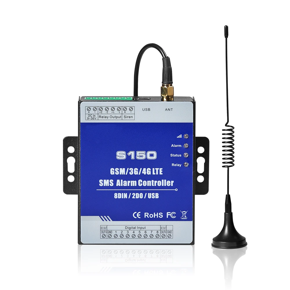 2G Wireless Remote control S150 GSM Cellular SMS Alarm Controller for pump/temperature/gate