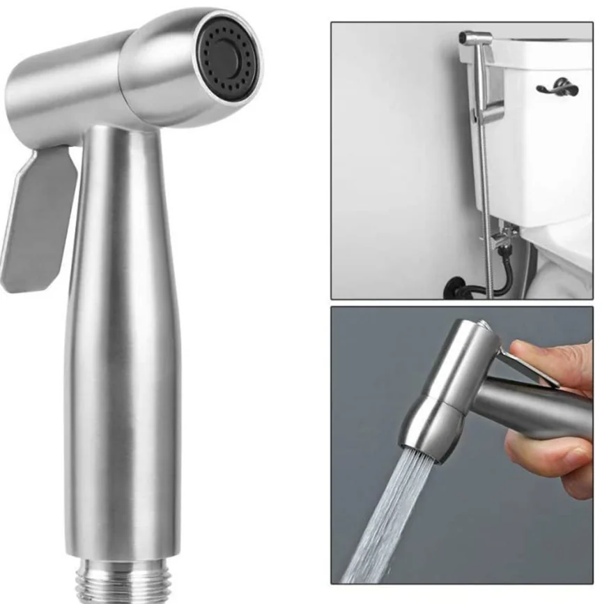 New Version Handheld Bidet Sprayer for Toilet, Premium Stainless Steel Bathroom Bidet Sprayer Set, Baby Cloth Diaper Sprayer