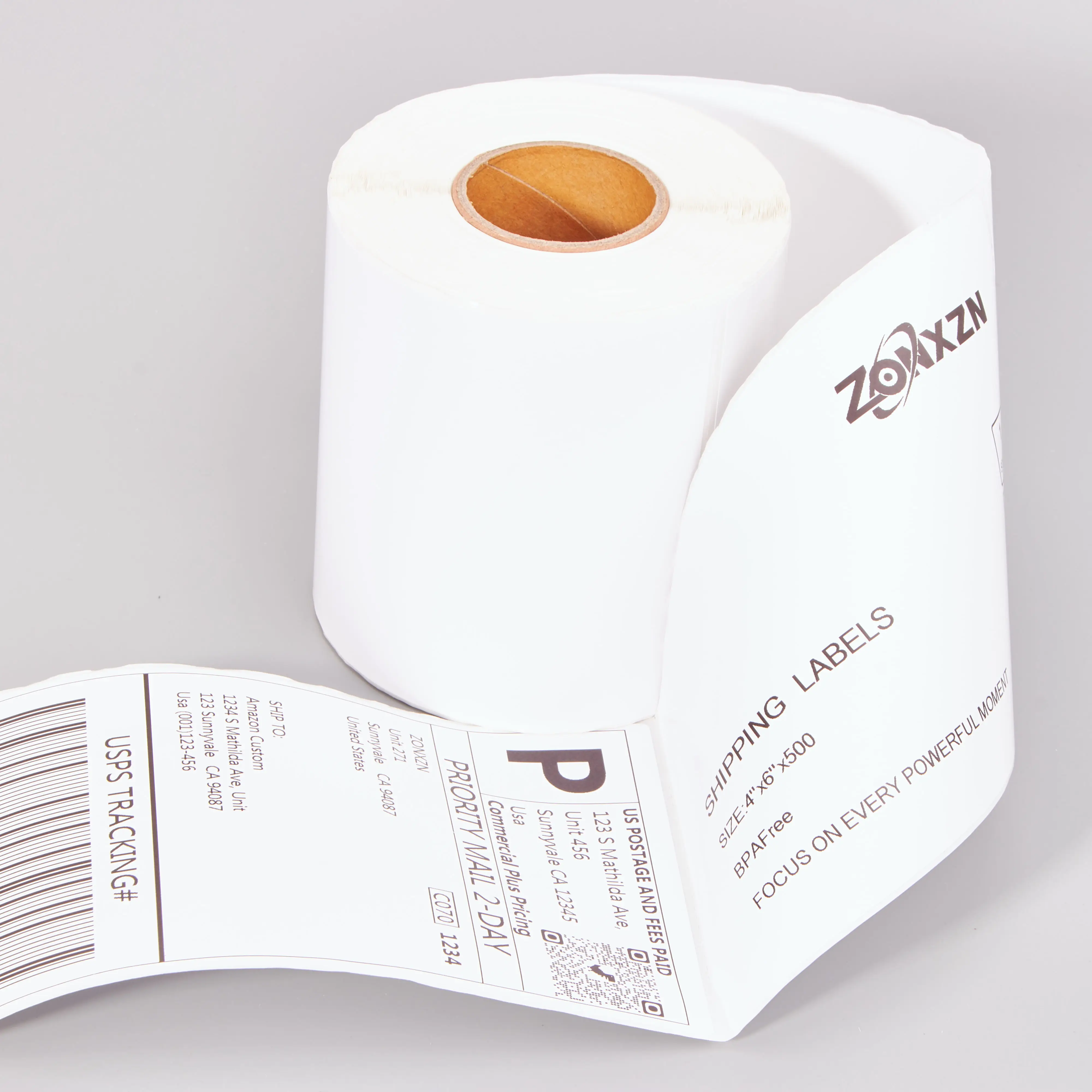 Paper Custom Size Shipping Labels  4*4 Direct Thermal Printing Labels Transport Packing Sticker